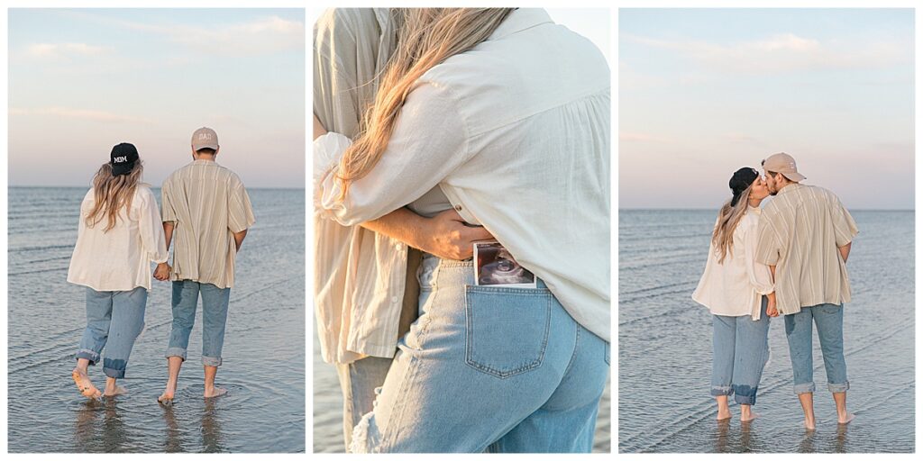 Baby Announcement at Fish Haul Beach Park in Hilton Head, SC, with Hilton Head Photographer, Lamp and Light Photography.